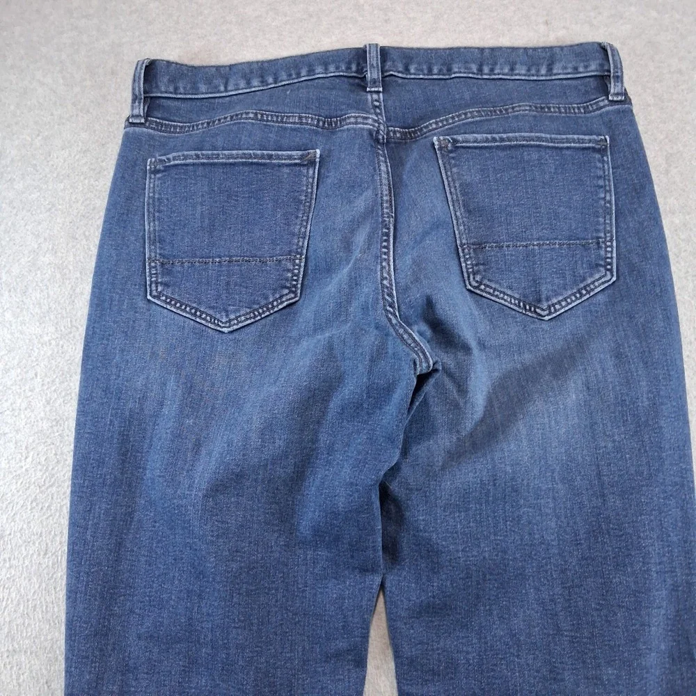 Banana Republic Travel Jean Mens 34x32 Slim Fit Blue Dark Wash Stretch Denim